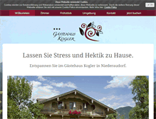 Tablet Screenshot of gaestehaus-kogler.de